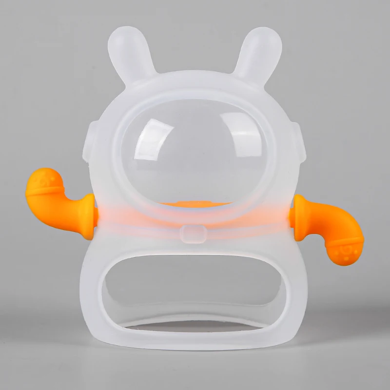 Custom Chewable Unicorn Bpa Free New Born Gift Set Stacking Wooden Sensory Ring Kid Silicone Teether glove baby Teethingtoy