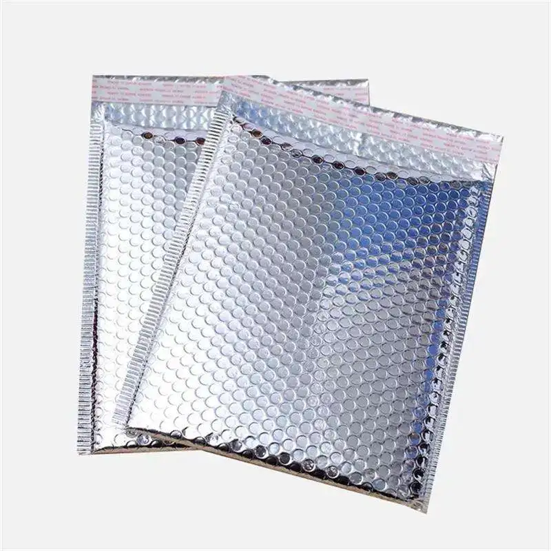 Hot sale Aluminum Foil Metallic Self Sealing Poly Bubble Shipping Mailer Mailing Bags with Logo Custom Printed