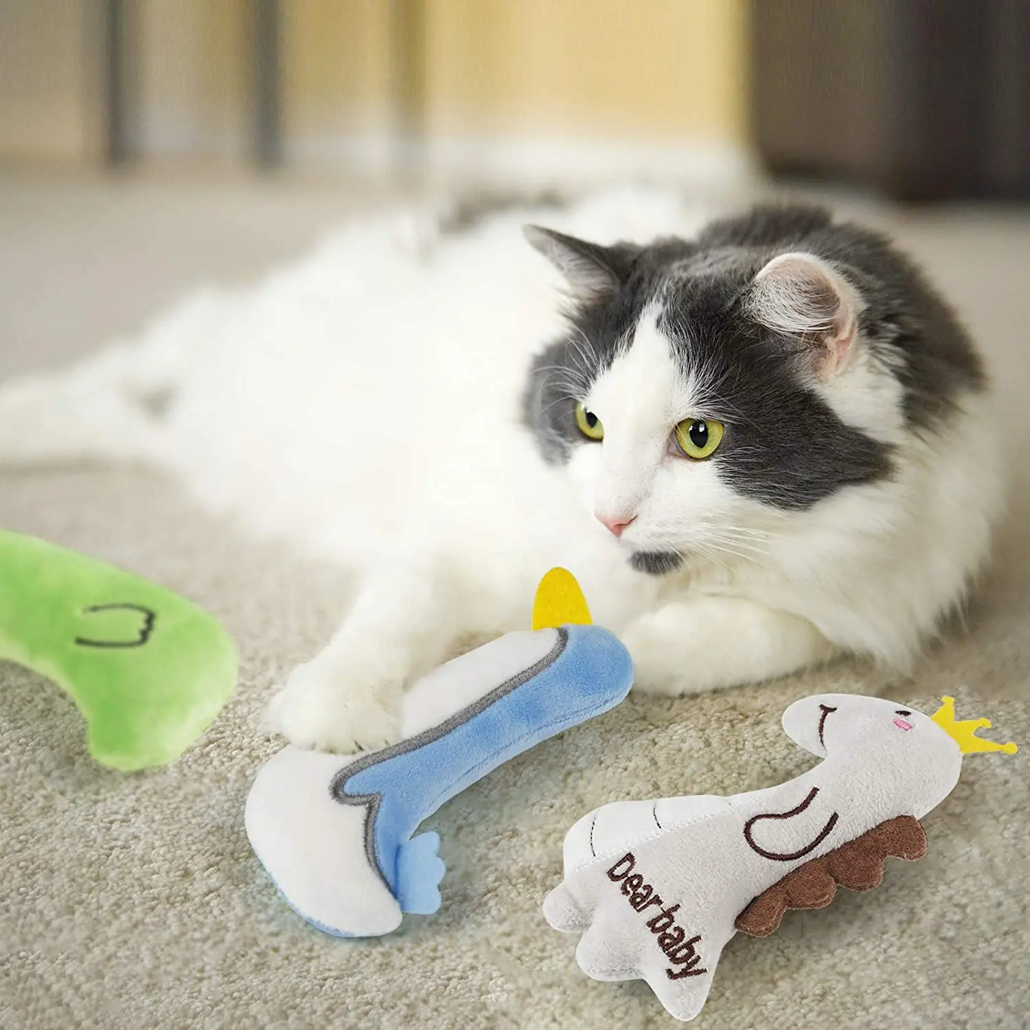 Игрушки кошачья мята с мультяшными животными