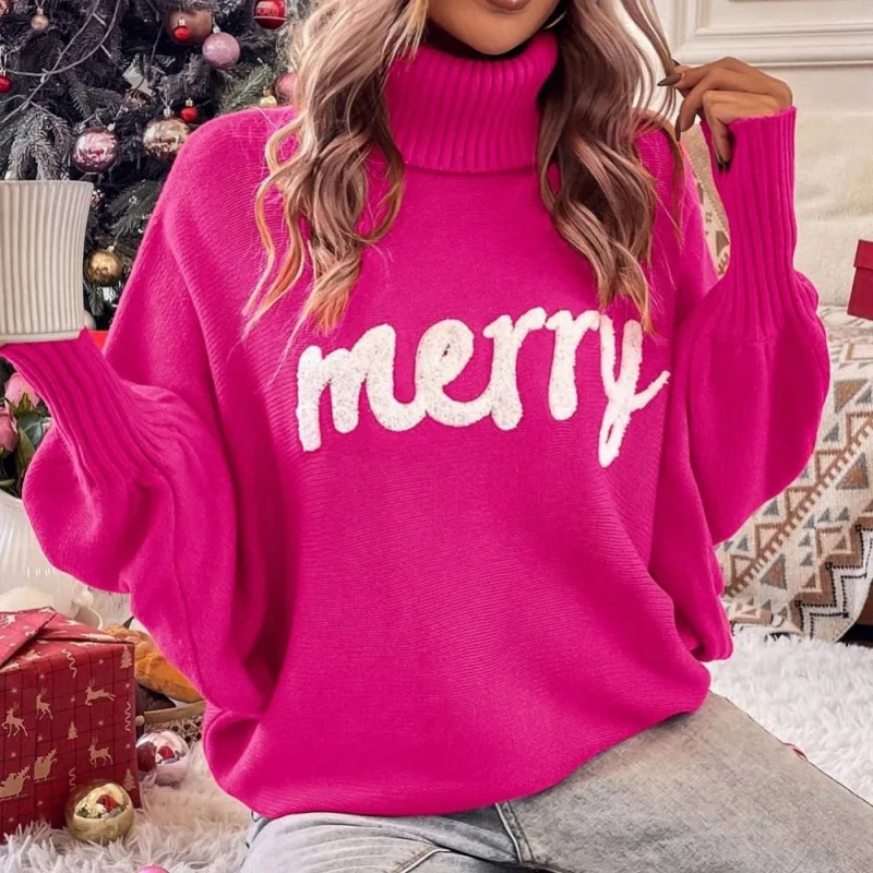 2023 New design red green dropshipping knitting patterns label pin knitted custom funny wholesale ugly women christmas sweater