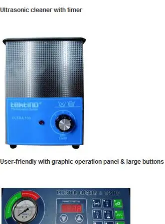 Auto fuel injector cleaner Tektino INJ-8B Engine Carbon Tester with 8 jars