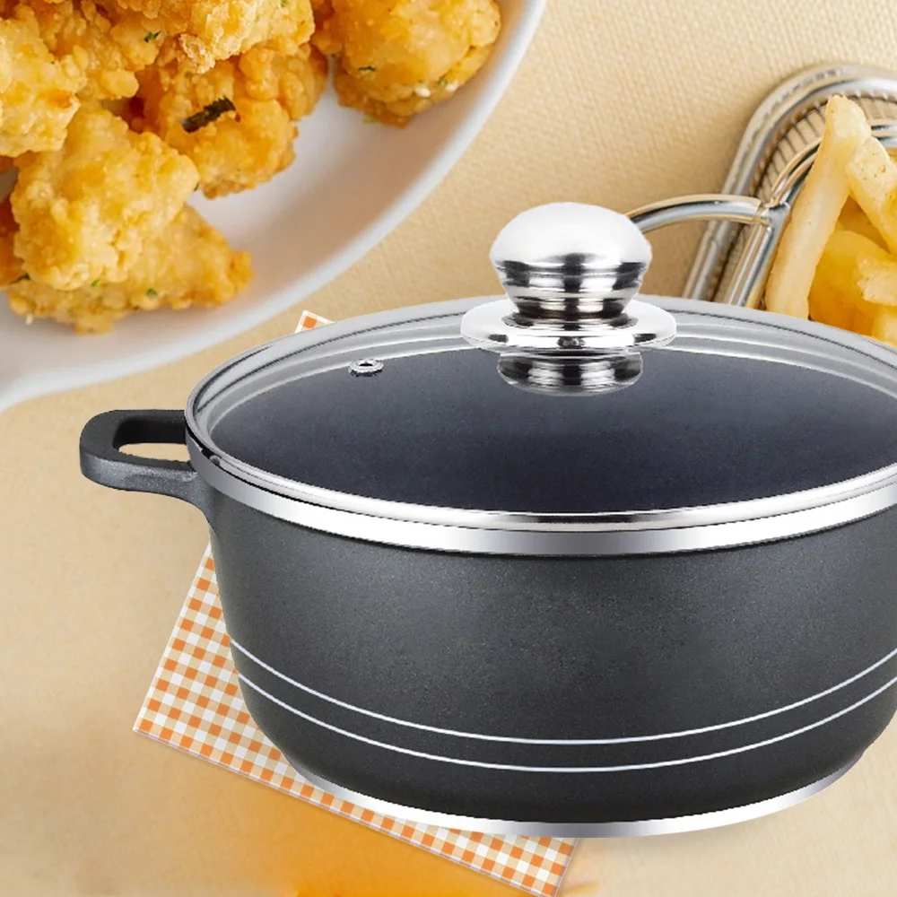 Aluminum Cooking Pot Non-stick Cookware Set Household Induction Soup Customization 6-Pots Set 32/36/40cm Non-Stick Pan Stock