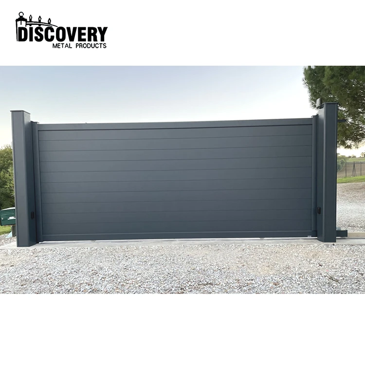 Customized luxurious aluminum sliding gate designs for wall compound