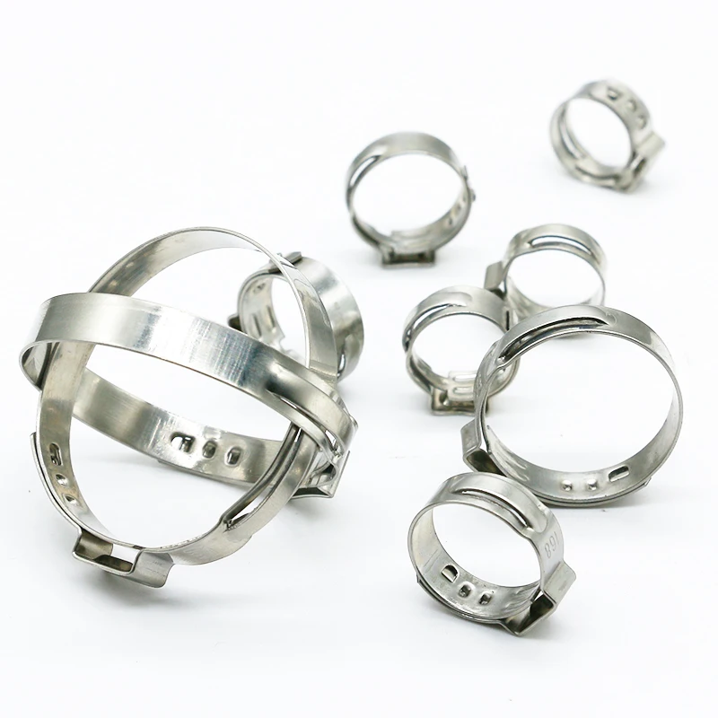 New Popular Selling 304 Stainless Steel Single Ear Clamp 360 Degrees Sealed Ear Quick-Grip Clamp