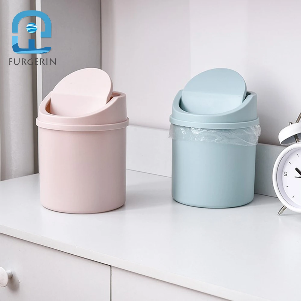 Desktop Small Trash Can Can Bedroom New Girl Heart Home Cute with Cover Network Red Mini Storage Box