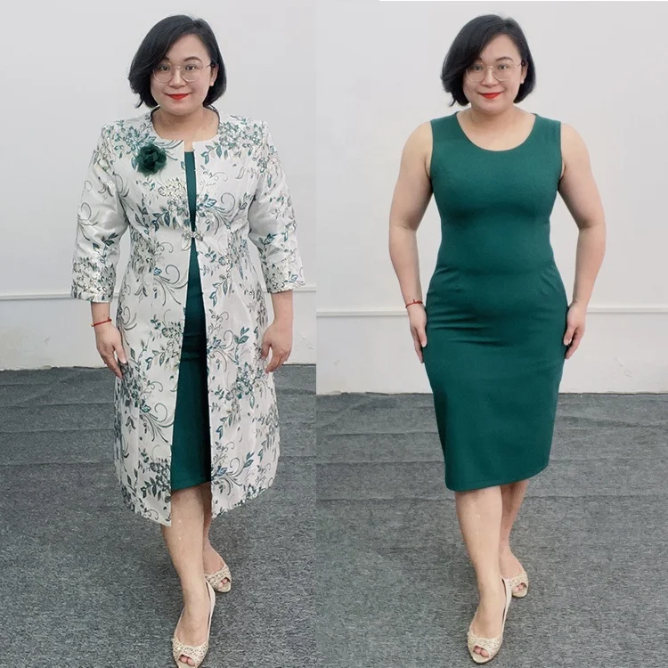 African Women Plus Size Women Church Two Pieces Set Skirt Middle aged Women Satin Elegant Dress For Fancy Event