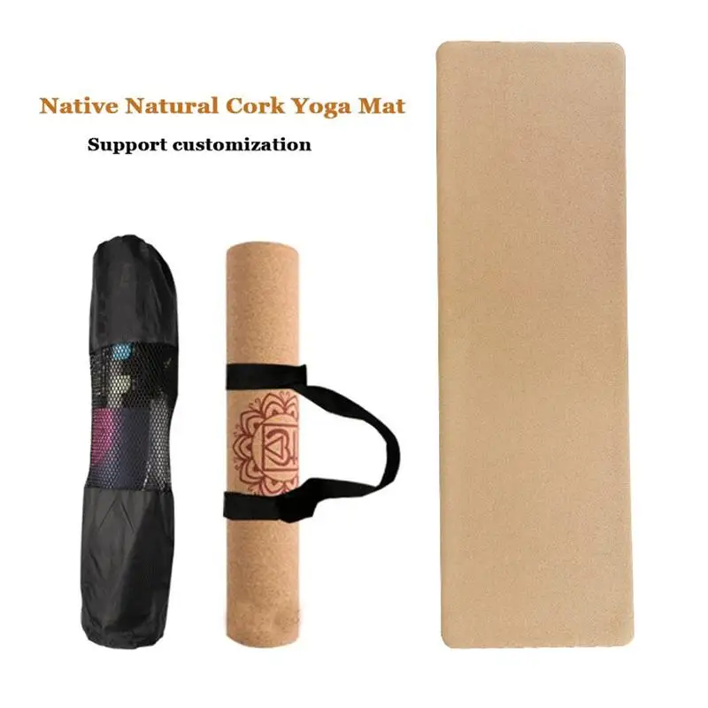 Non-Slip De Yoga 10mm Yoga Mats Custom Print Custom Eco Friendly Cork Yoga Mat Set For Kids With Logo