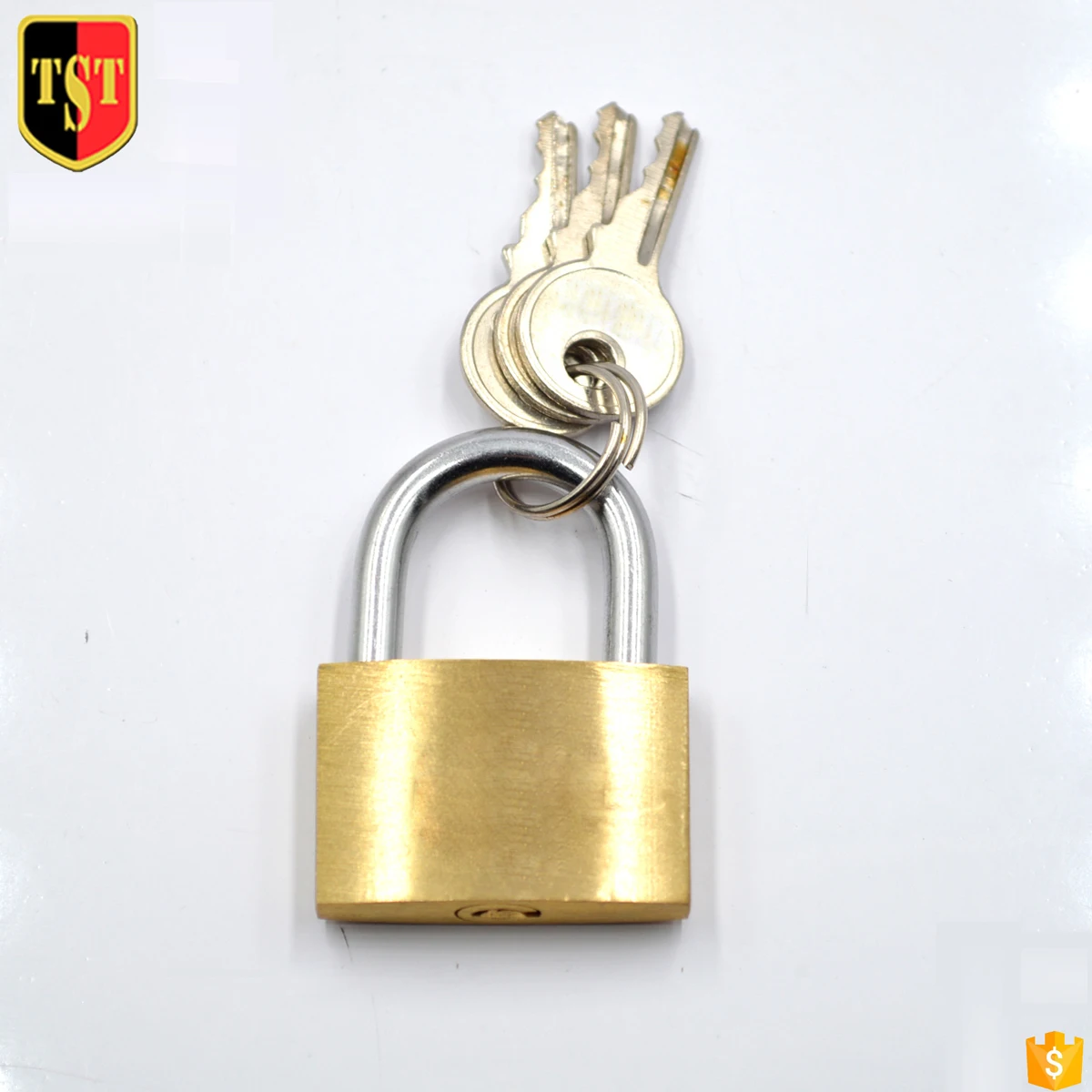 Brass Padlock Set High Security Height Hardened Steel Door Lock Key Set Shackle