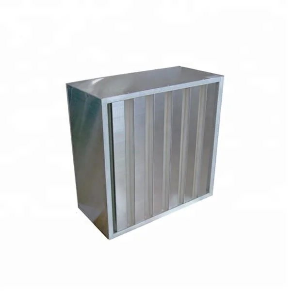 New Condition H13 99.95% V Bank Hepa Filter 4V 610x610x292mm (24x24x12inch) for HVAC, AHU, Cleanroom- Customized