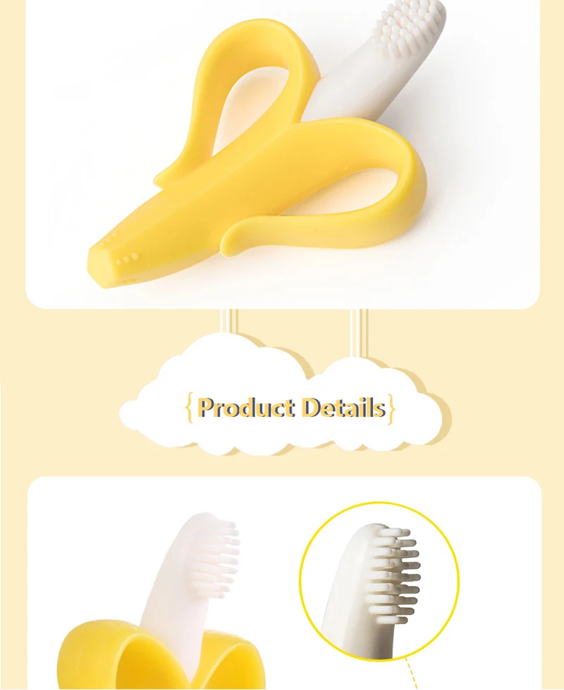  Guaranteed Stylish Portable Safe Training Toothbrush Non-toxic Silicone