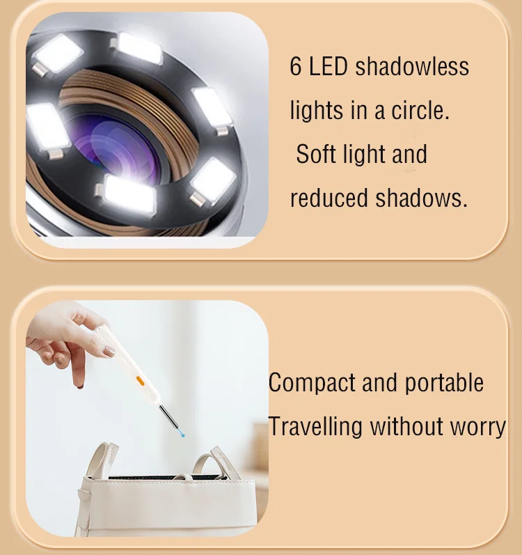 Customized New Decompressor Electric Visualization Ear Picking Tools: Smart Temperature Control Silicone Massage Ear Scoop