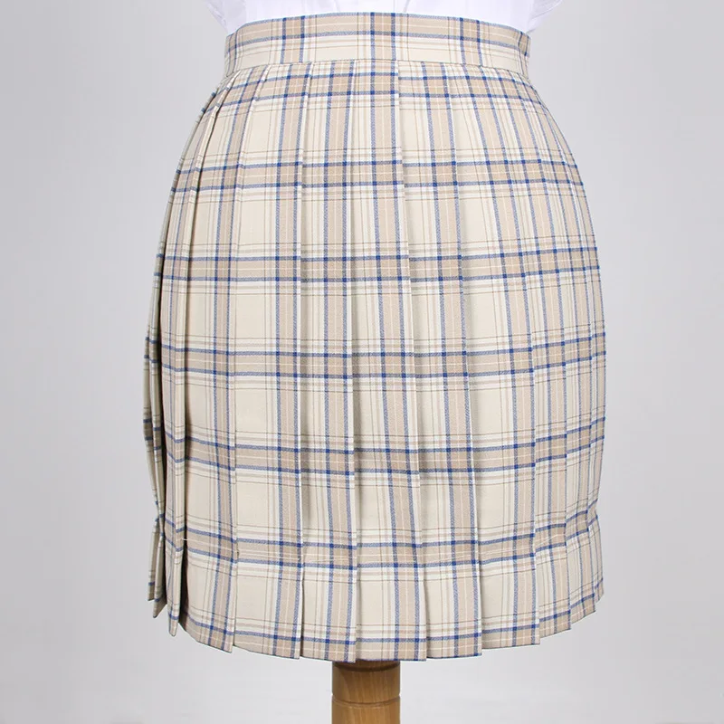 Korean Style Plaid Pleated Skirt student Spring fall High Waist Short Student 2024 New Summer girls school uniform Skirts