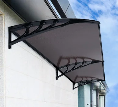 3*4ft Window Door Awnings Solid Outdoor Polycarbonate Sheet Awning Roof Sheet Aluminum Canopy Window Awnings