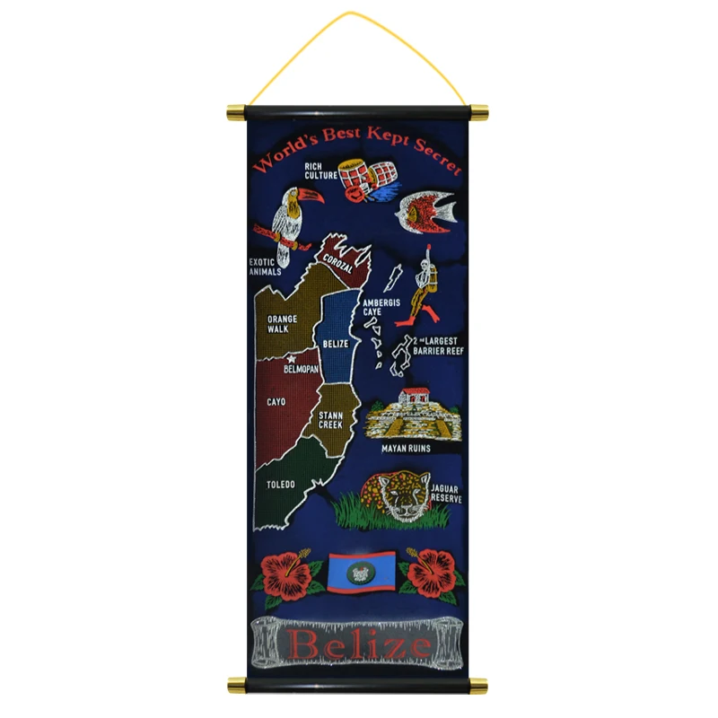 
Belize Wall Hanging Scroll Souvenir 