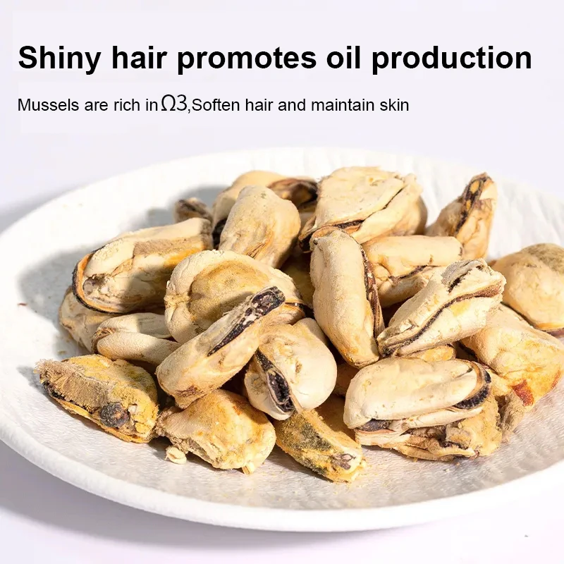 Freeze-dried mussels cat snacks Cat food bags wholesale whole box pet freeze-dried dog food mixed with nutritious seafood bulk