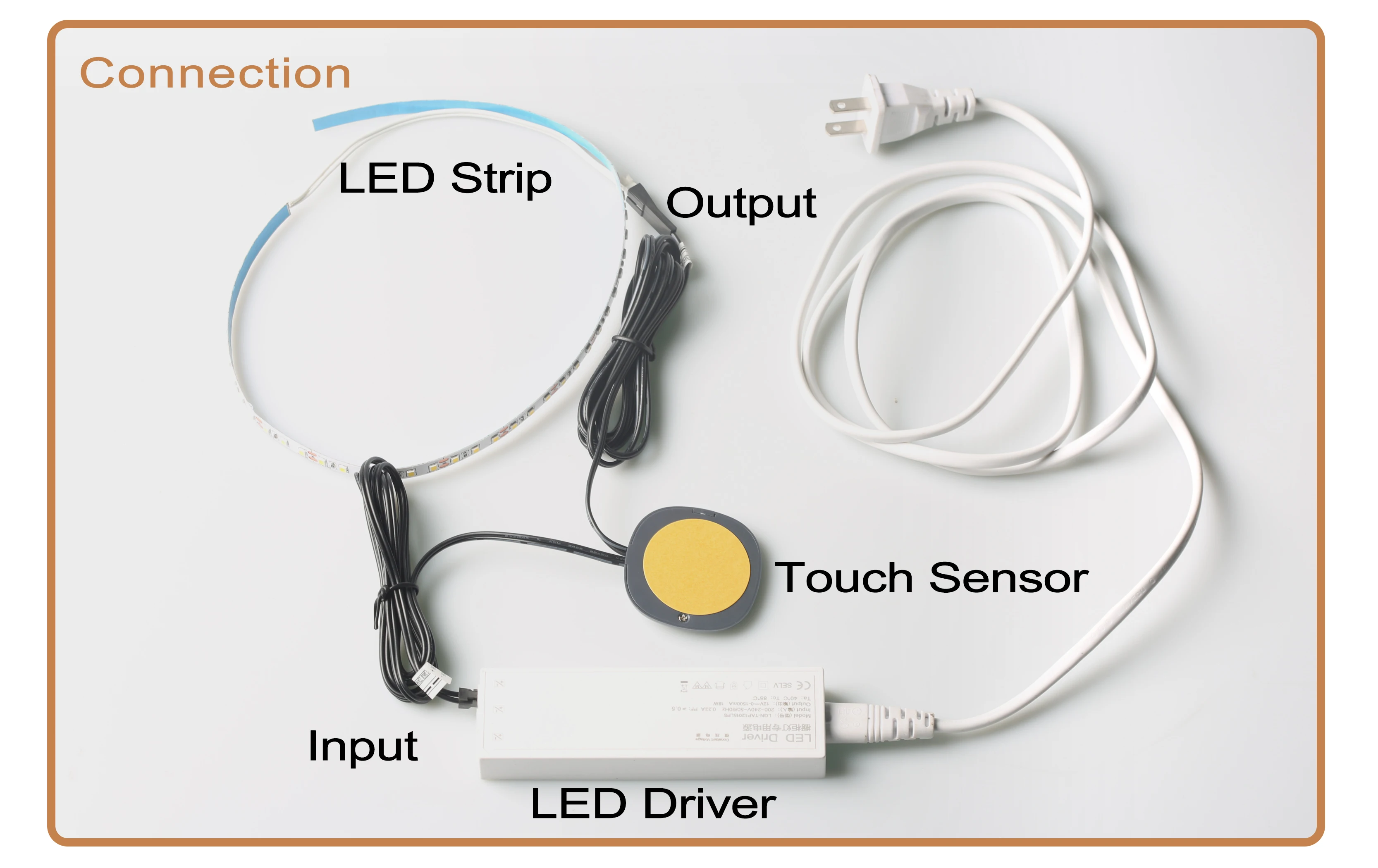 LED touch sensor switch 12V 5A 60W can penetrate wood, tile, stone, plastic touch switch