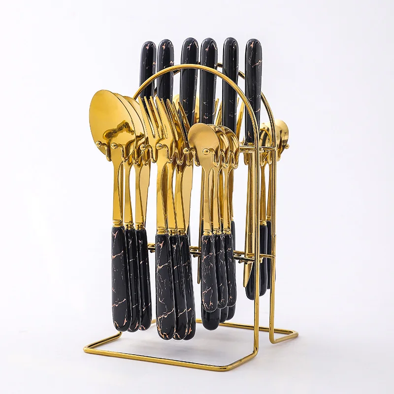 Top Selling Disposable Gold Forks And Knife Camping Spoon and Fork Cutlery for Kitchen Restaurant