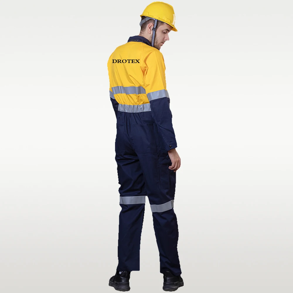 Quilted Cotton Nylon Anti Electric Arc Protective Fire Resistant Workwear Coverall Working Uniform