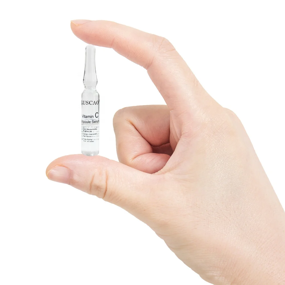 Luscao Private Label Wholesale OEM Skin Care Moisturizing Anti Aging Organic Vitamin C Facial Serum Ampoule