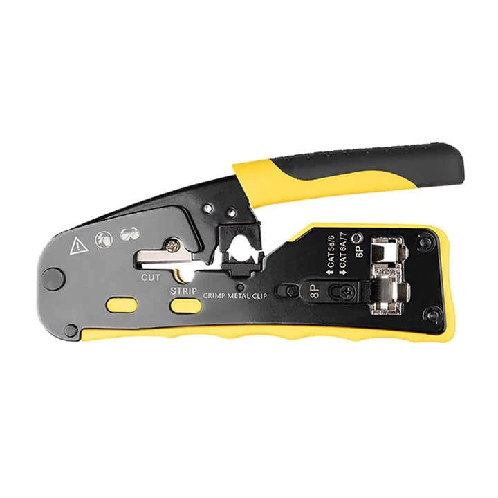Professional grade seven/eight multifunctional ratchet labor-saving 8P6P perforated network cable stripping tool