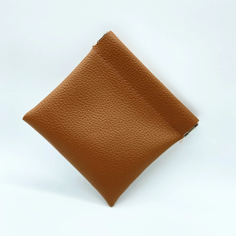 Custom High Quality Wholesale Pu Leather Mini Coin Wallet With Magnetic Clip