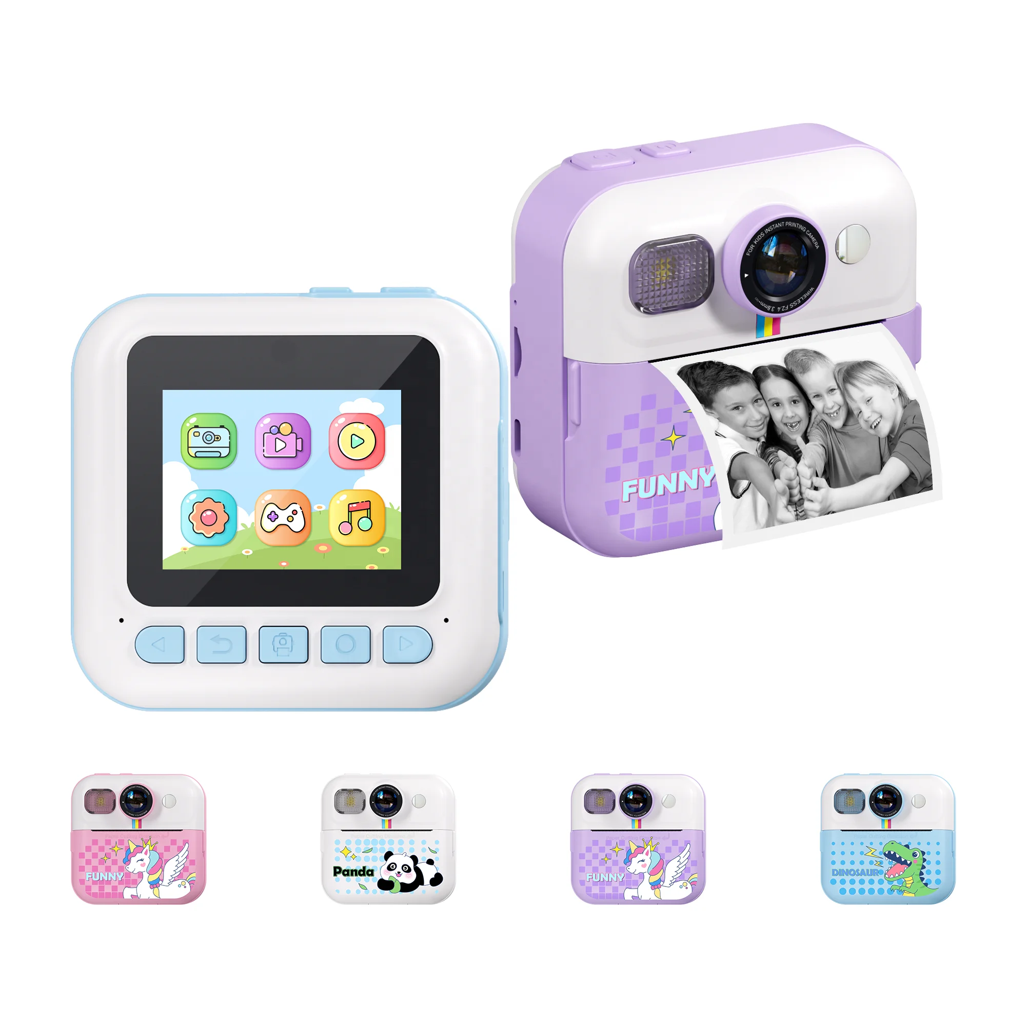 YMX CP02 Mini Cute Blue Pink Technological Environmental Creative Toys Educational Instant Kids Print Camera for Baby Girl Boy