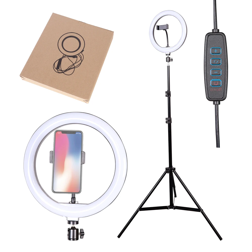 Slamoe 10/12/14/18  inch Photographic Lighting LED  Live Broadcast Streaming Selfie Ring Light with Tripod Stand