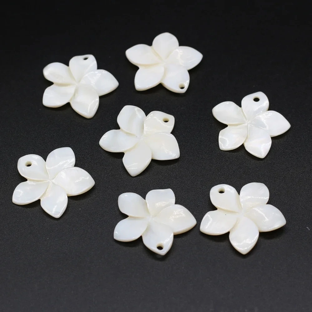Natural Shell Beads Pendant Flower Mother of Pearl Shell Charms for DIY Earrings Necklace Jewelry Making