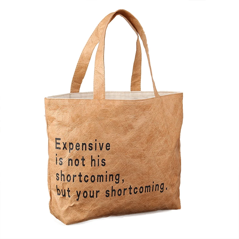 ECO Friendly Material custom logo reusable shopping bags light dupont tyvek paper grocery bag eco friendly eco grocery bag