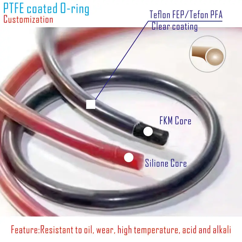 PTFE,PEEK,UHMW-PE Spring Energized Seals  PTFE Spring loaded Seals PTFE coated FFKM HNRB FKM Silicone O-ring Seals