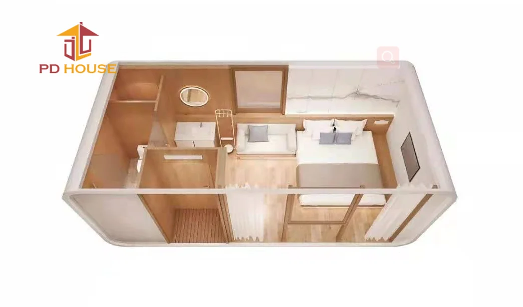 Outdoor fashion luxury mobile creative prefabricated container holiday home capsules starry sky sunshine activity board house