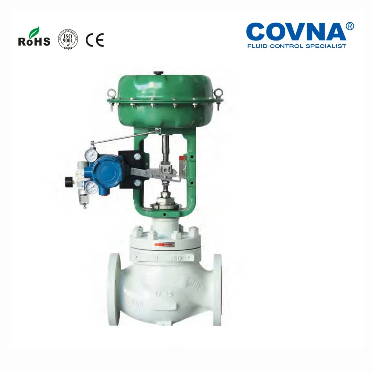 COVNA Flow Pressure Temperature Control Gloeb Valve  Rising Stem modulating Pneumatic Reugalting Valve