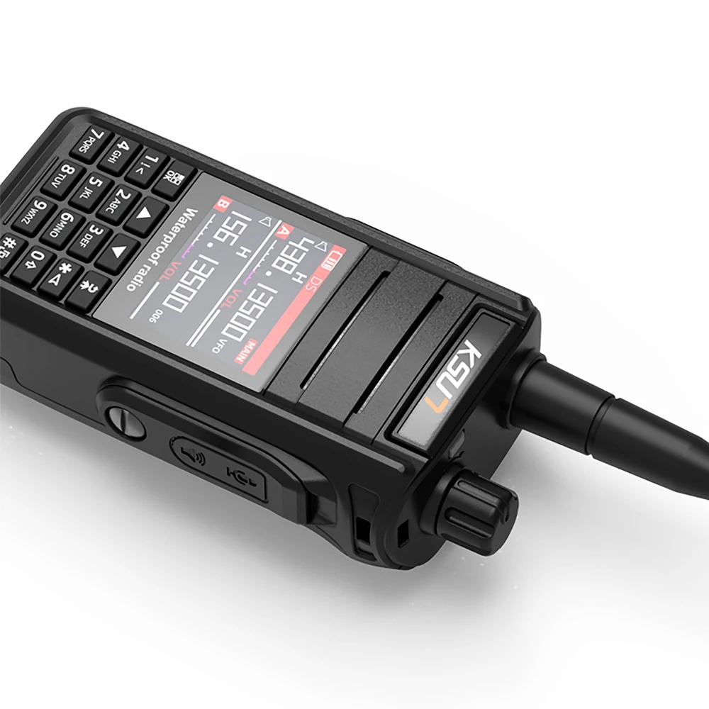 KSUT UV65P 10W 10 KM IP68 Waterproof VHF UHF Dual Band Transceiver HAM Two Way Radio FM DTMF Air Band Receiver Walkie Talkie