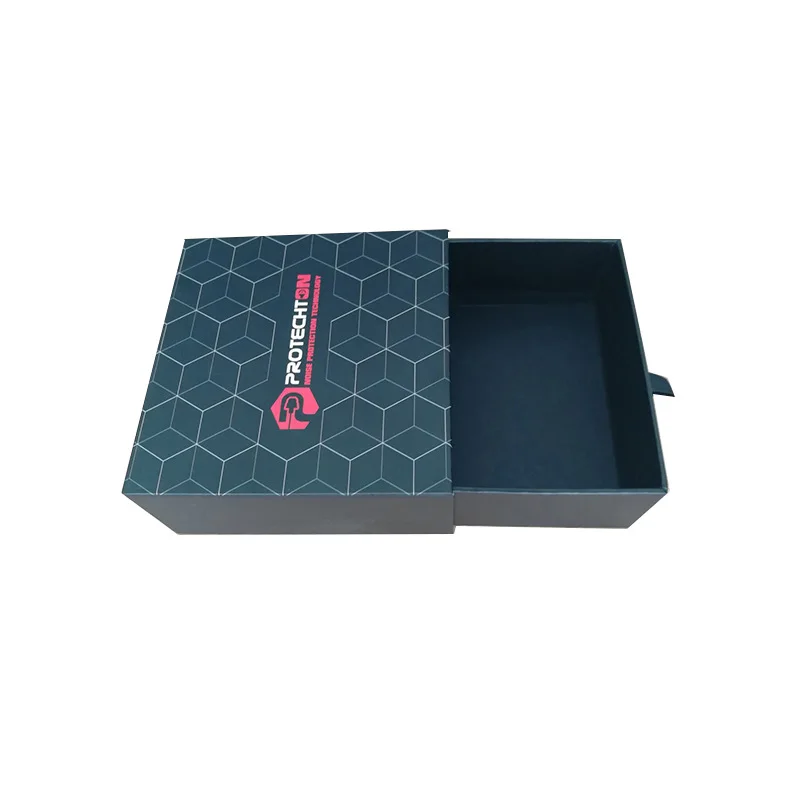 Custom logo rigid luxury paper Cardboard Small sliding jewelry packaging sliding drawer gift box
