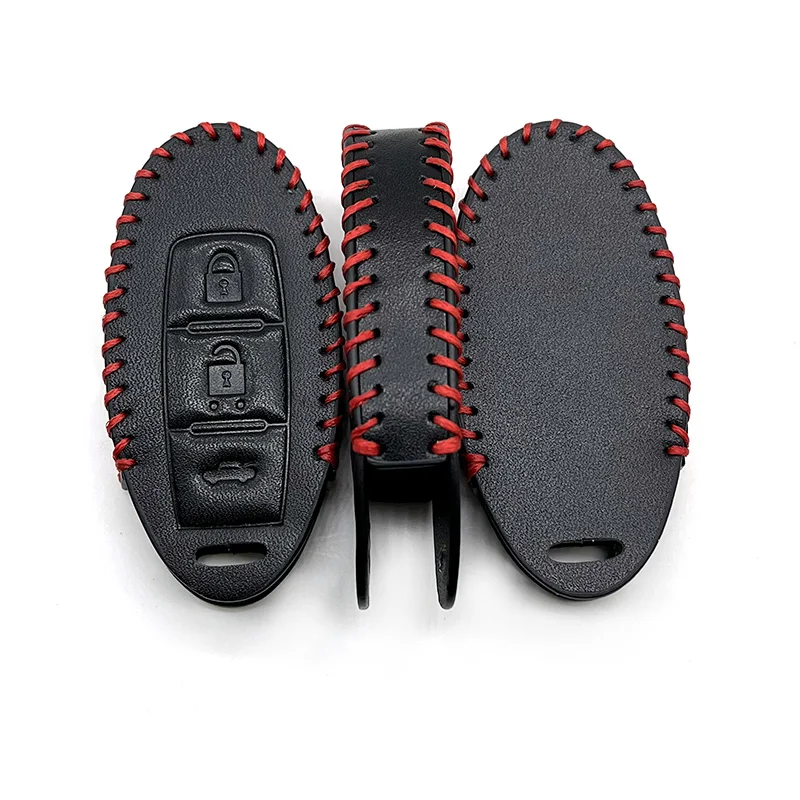 Leather Car Key Cases Remote Fobs Cover For Nissan Leaf Micra Qashqai J11 J10 X-Trail T32 Versa Note Patrol Juke Altima Infiniti