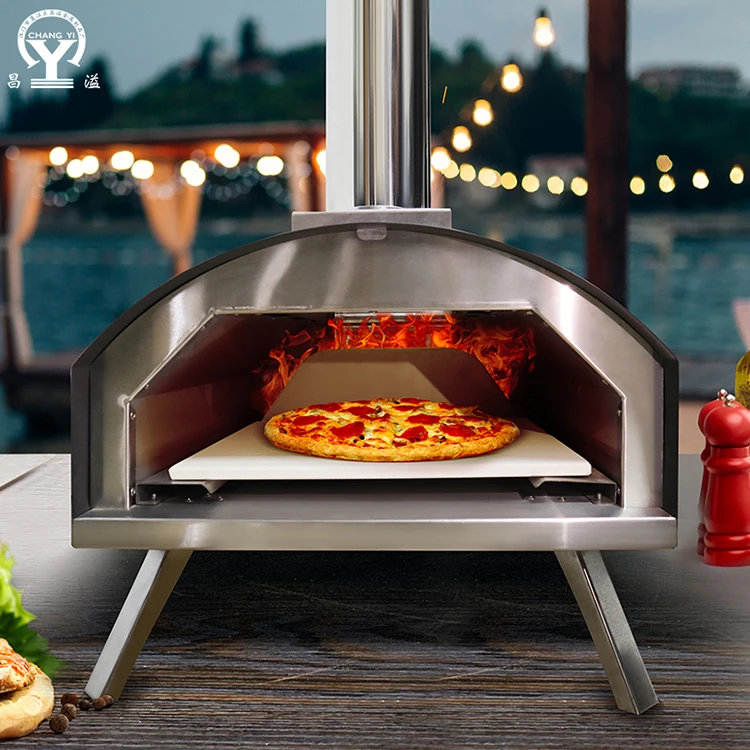 Outdoor Garden Charcoal Barbecue Grills Portable Pizza Tools Wood Fire Pizza Oven
