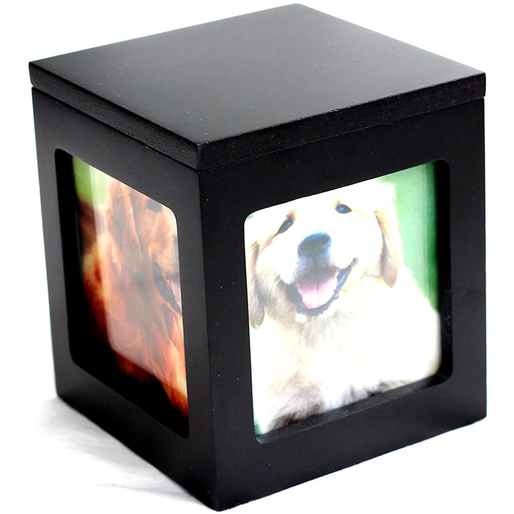 WDF Eco Friendly Urne Pour Animaux Per Animals Wooden Pet Urns for Dog Wholesalers Ashes House Bamboo Pet Urns