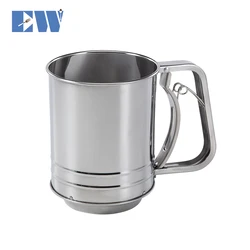 3-CUP Premium Quality Stainless Steel Flour Sifter,Flour shaker,Flour Sifter Sieve