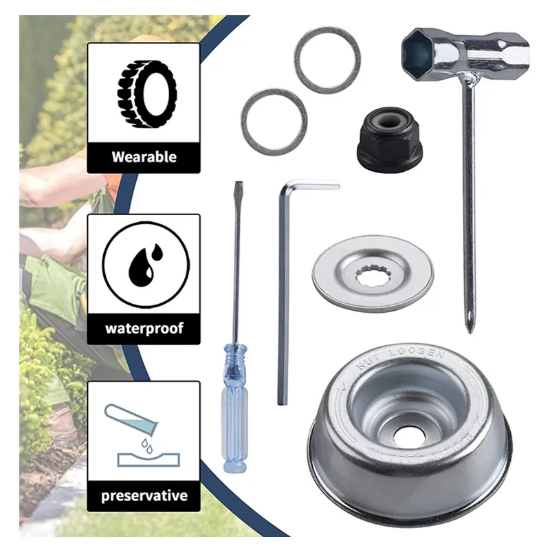 Gardening Machine Lawnmower Blade Adapter Kit, Maintenance Washer Kit Compatible with Stihl String Trimmers Brush Cutter