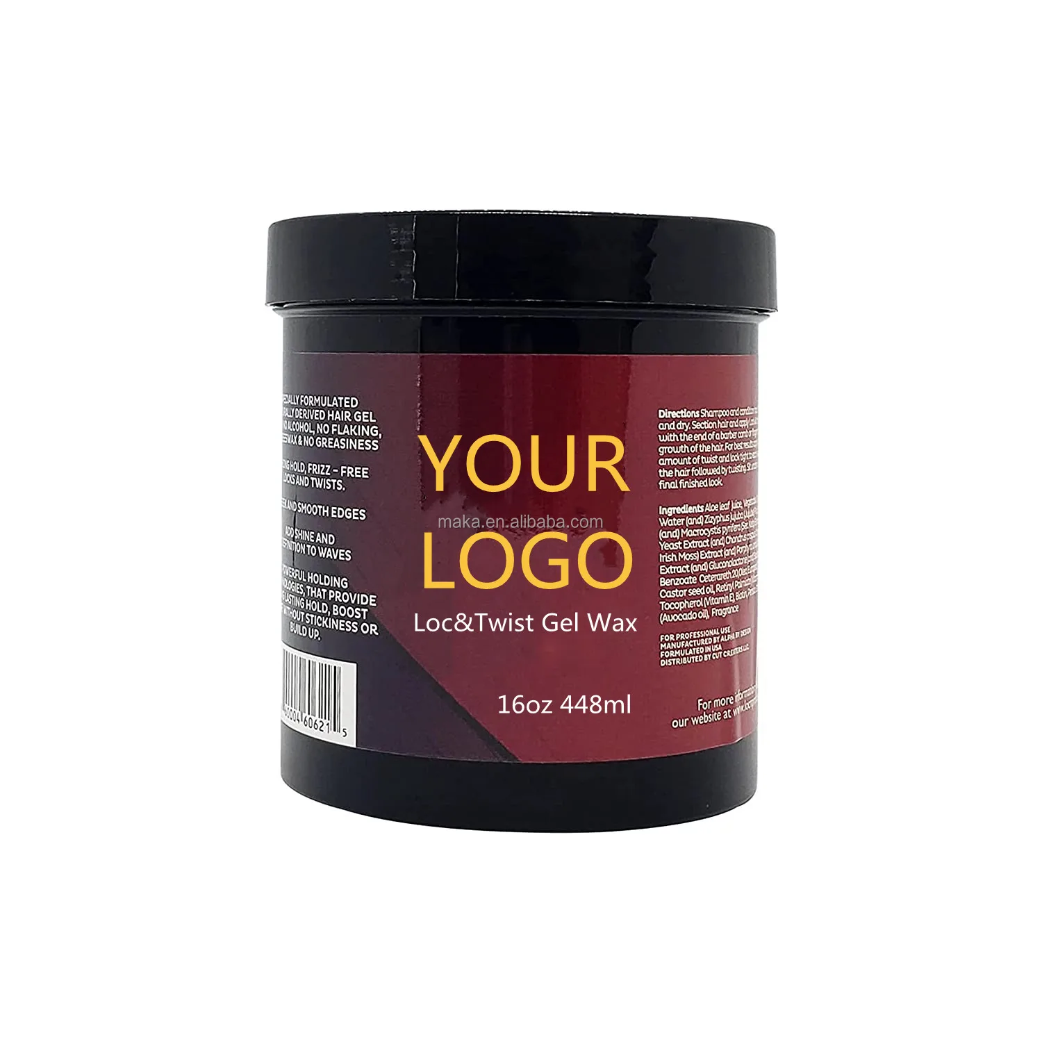 Private Label Loc Gel Wax Wholesale Unisex Loc Gel And Braid Gel Organic Strong Hold Loc Edge Control Wax For 4C Hair