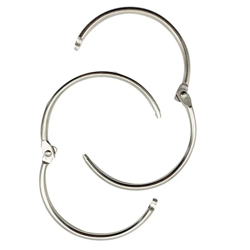 Loose leaf binder rings Hinged bulldog clip loose leaf ring binder clips rings book