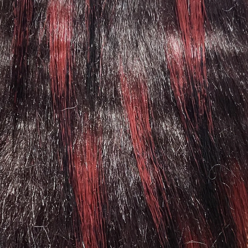 Wholesale 7cm Long Pile Multicolored Jacquard Faux Raccoon Fur Fabric In Stock