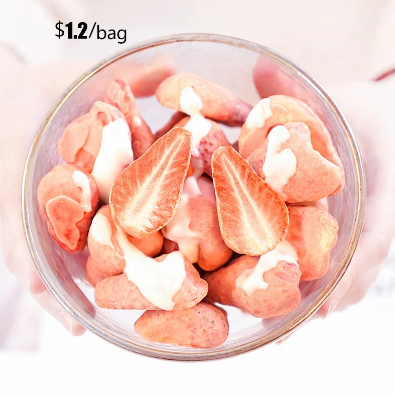 
Natural Freeze-Dried Fruits Organic Strawberries Dice Dry Packaged Manufacturer Cheap Price Freeze Dried Strawberry 