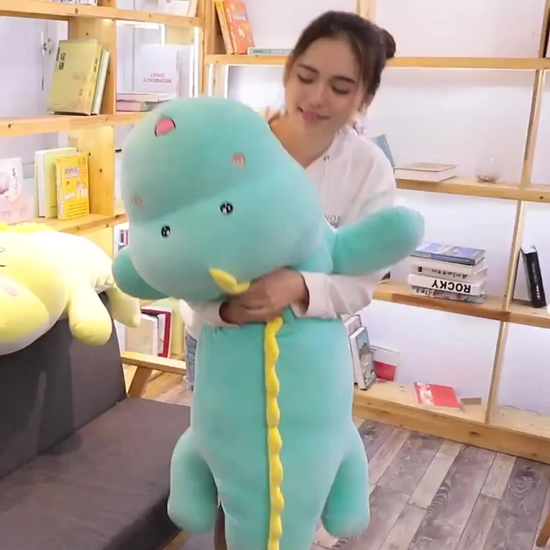 Fast Shipping Soft Fleece Green 80cm Plush Crocodile Toys Polyester Flannel Cute Animal 2 in 1 Pillow Stuffed Soft Toys for Kids