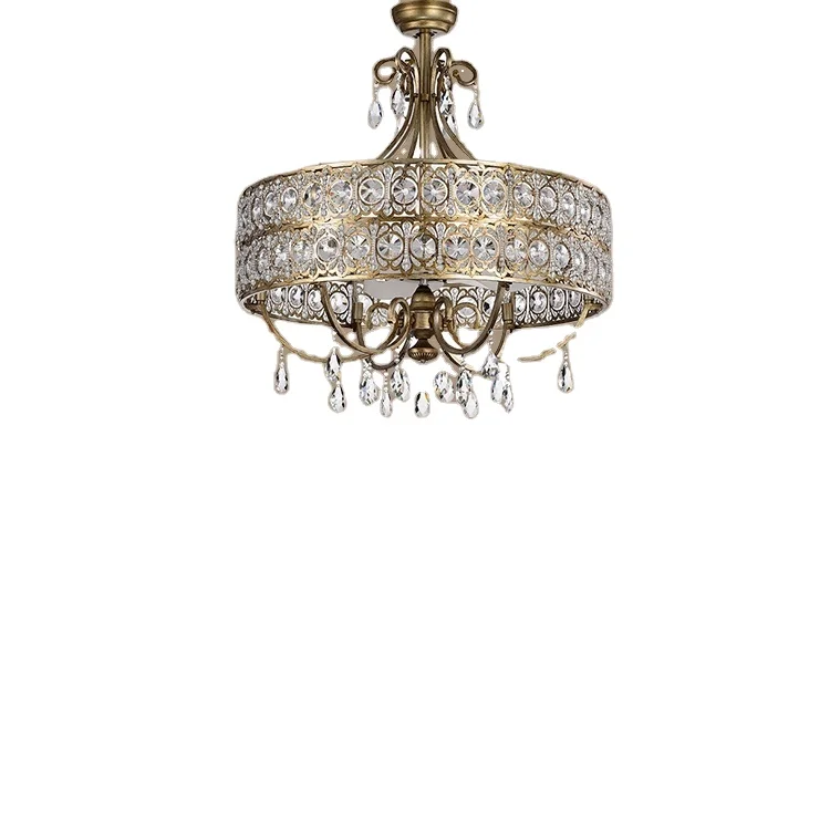 Manufacturer Best Led Light 29 Inch DC Crystal Ceiling Fans Big Crystal Chandelier Ceiling Fan Lamp