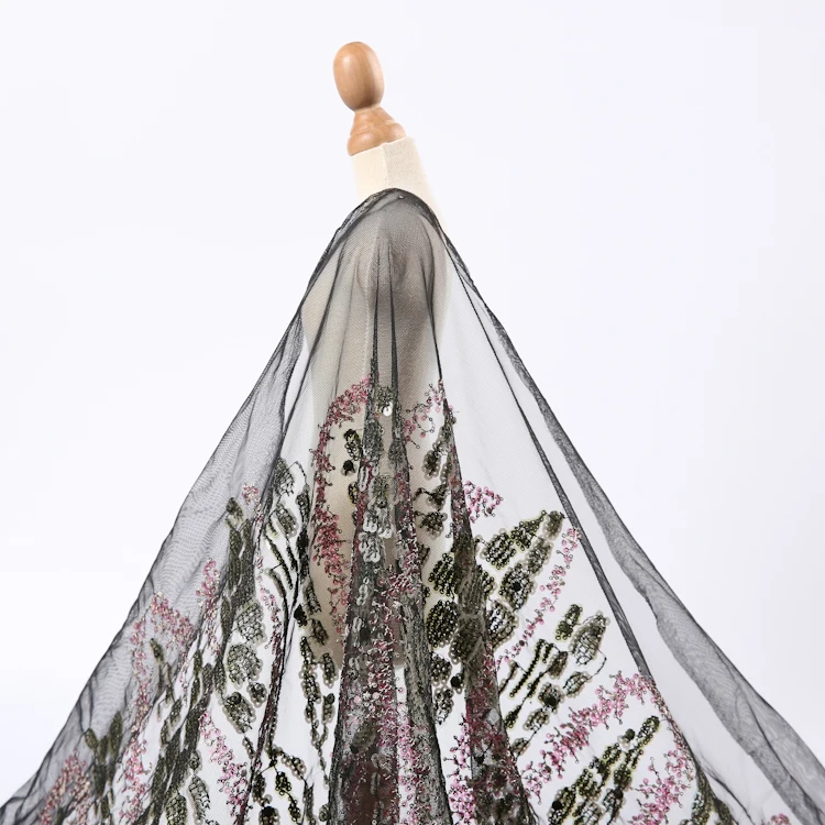 Изысканная красивая ткань с блестками для женских праздничных платьев