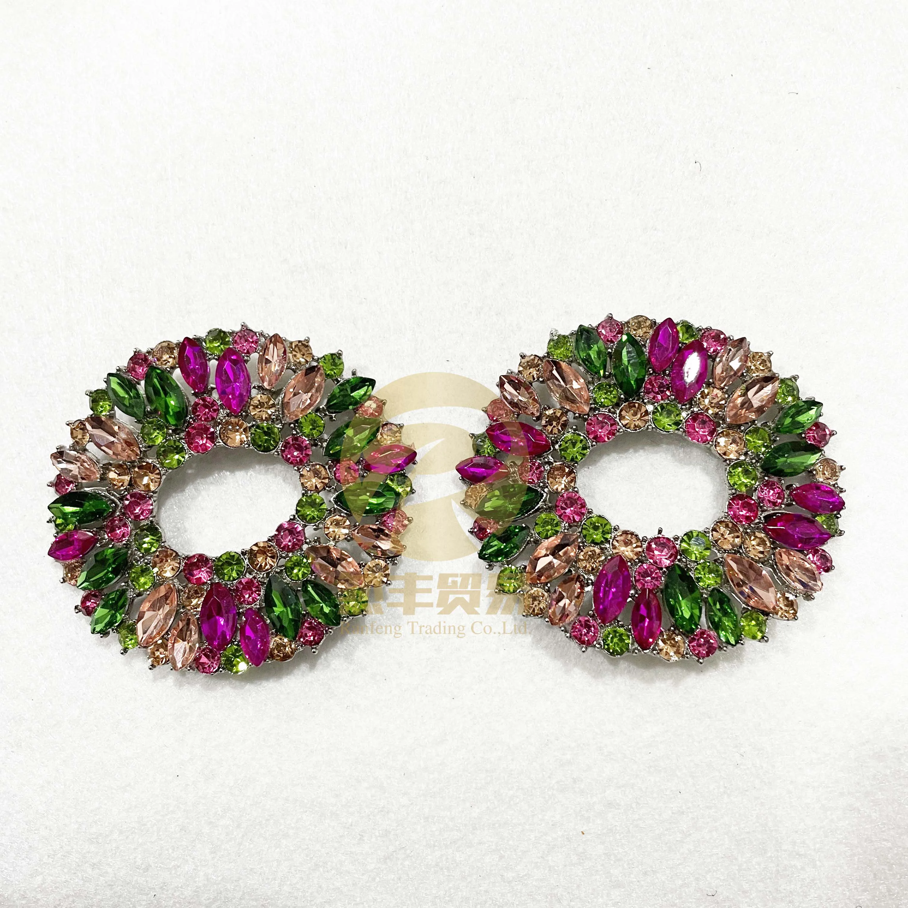 2023 Summer  Shoes Charms Rhinestone Shoes Buckle Metal Accessories Heel Colorful Crystal Charms Decoration Accessories