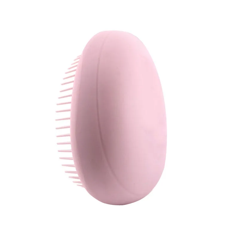 
Rubber Coating Egg Shape Detangling Hair Brush With Soft Touch 