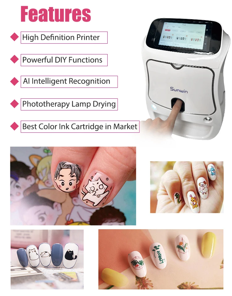 DIY creative Nail Printer Automatic Nail Painting Intelligent Machine Manicure Equipment Mobile nails art print