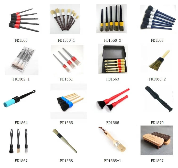 outlet 5 piece car rim wheel detailing brush kit